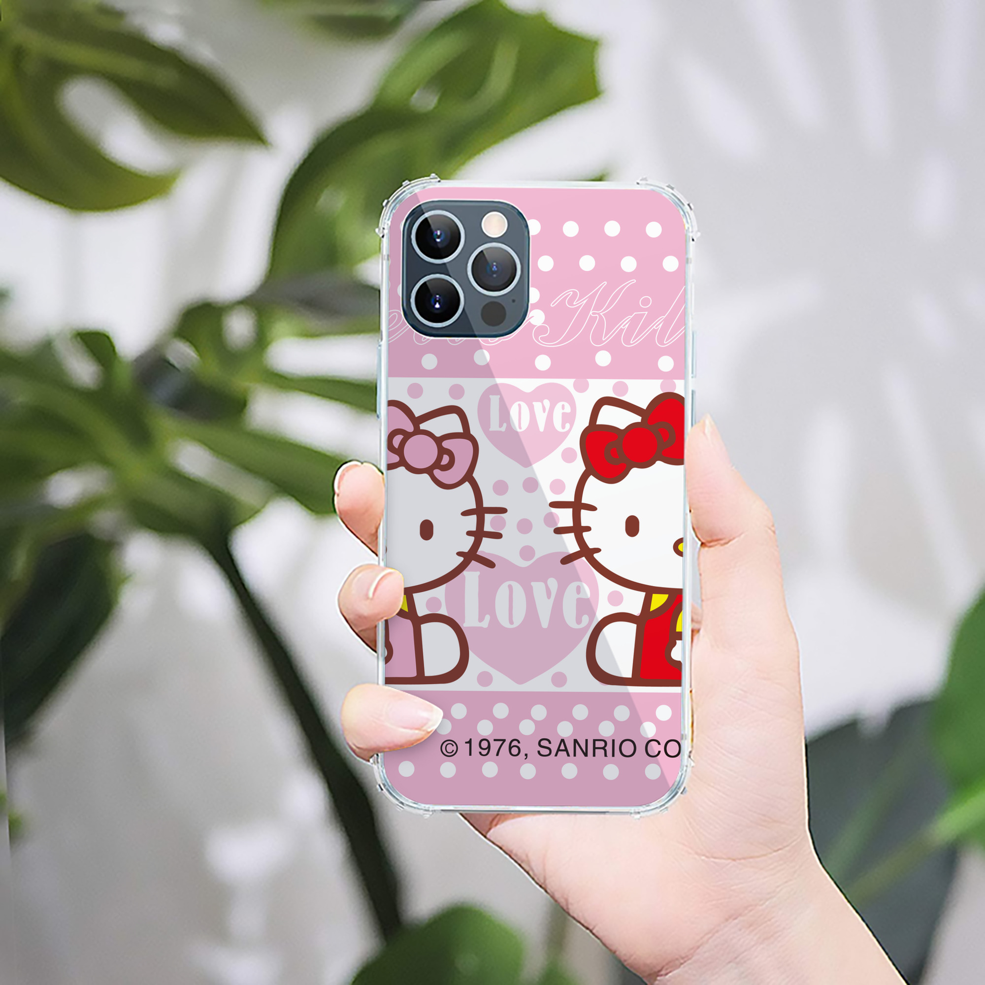 （画像用） Hello Kitty ハローキティ 【iPhone 12シリーズ対応】透明スマホケース（クリアソフトケース）